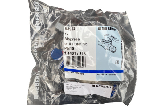 Zawór Geberit Mapress Edelstahl d18 Zawór Geberit Mapress Edelstahl d18