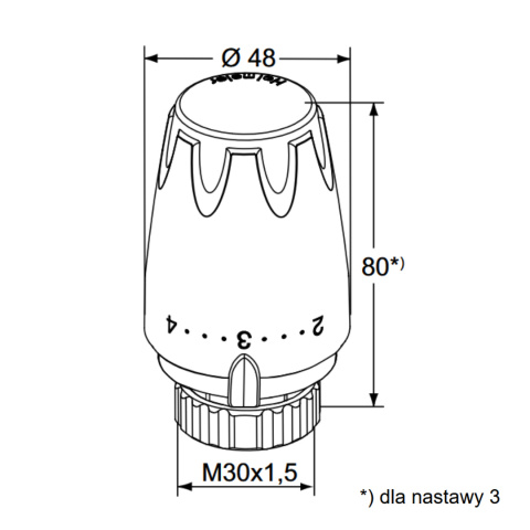 Głowica termostatyczna DX z wbudowanym sensorem IMI M30x1.5 Głowica termostatyczna DX z wbudowanym sensorem IMI M30x1.5