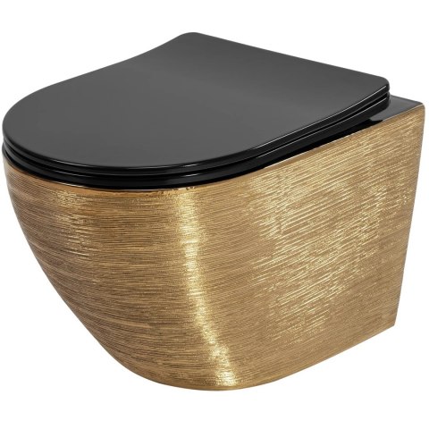 WC - CARLO MINI RIMLESS BRUSH GOLD BLACK WC - CARLO MINI RIMLESS BRUSH GOLD BLACK