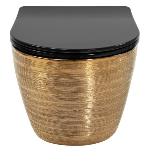 WC - CARLO MINI RIMLESS BRUSH GOLD BLACK WC - CARLO MINI RIMLESS BRUSH GOLD BLACK