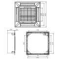 Klimakonwektor kasetonowy 4-kierunkowy MYCOND MCFK-14T2