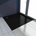 BRODZIK SAVOY BLACK 80x100x6cm + SYFON