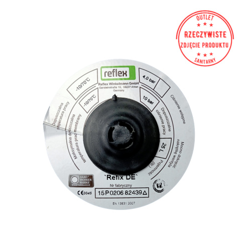 Naczynie przeponowe Refix DE do C.W.U. 25L (towar wyprzedażowy) Naczynie przeponowe Refix DE do C.W.U. 25L (towar wyprzedażowy)