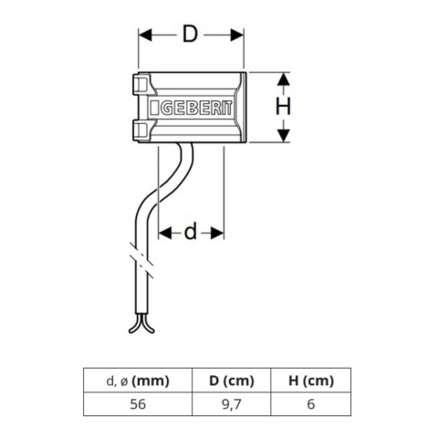 Podgrzewacz wpustu Geberit Pluvia typ 7 d56 230V 8W Podgrzewacz wpustu Geberit Pluvia typ 7 d56 230V 8W